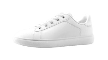 White sneaker on white