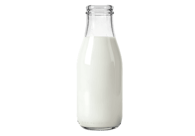 Glass bottle filled with fresh milk671.