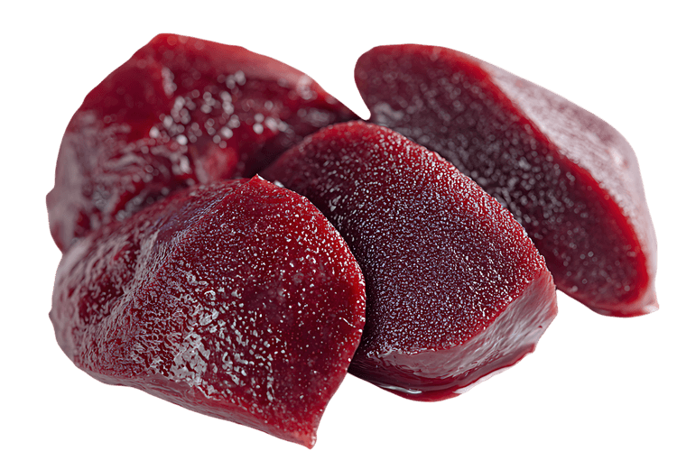 Close-up of raw red meat.