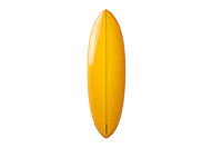 Sunny yellow surfboard, ready to ride!