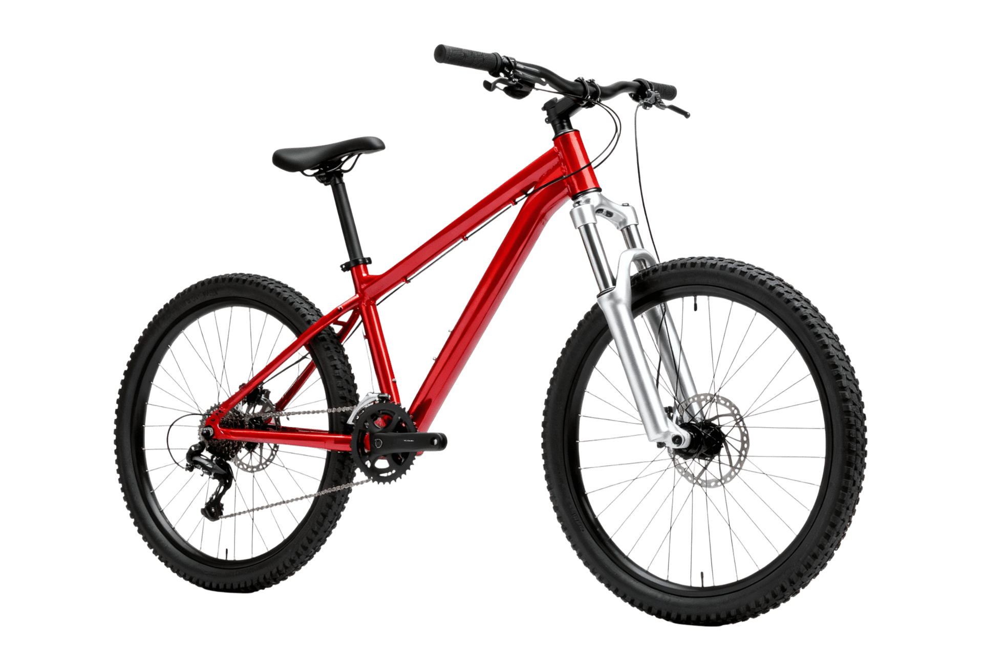 Red mountain bike for outdoor adventures and exercise