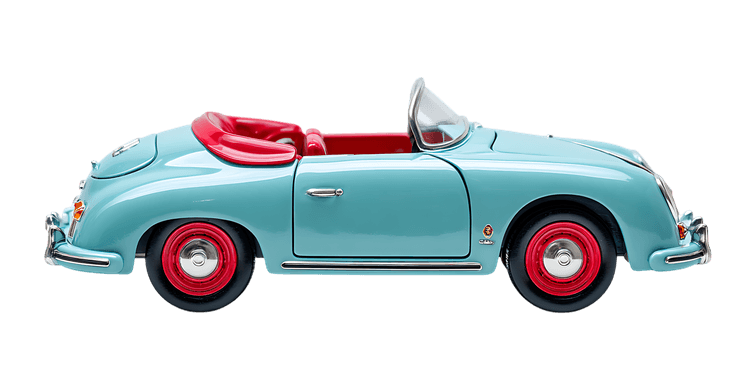 Classic blue convertible car