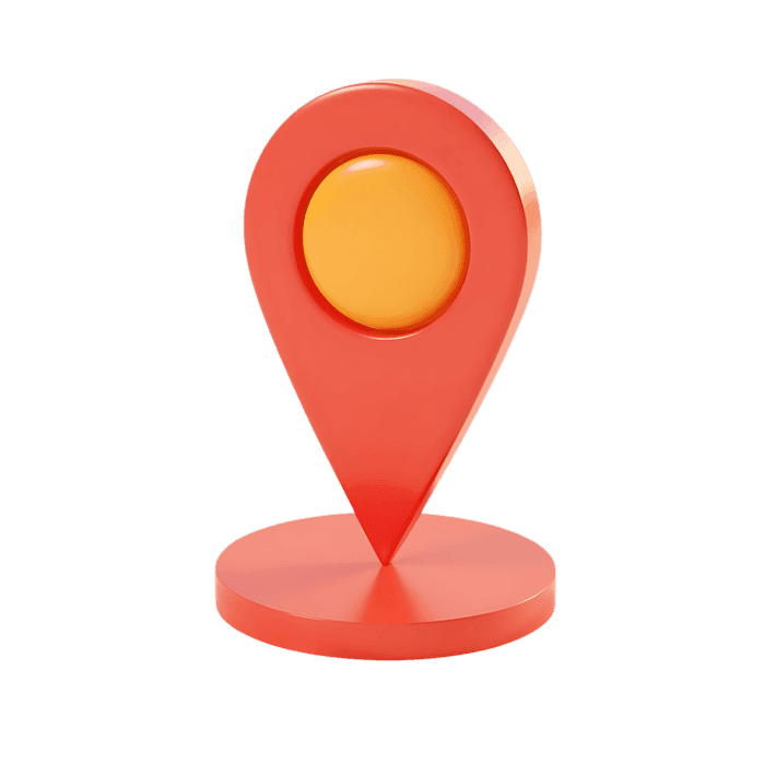 Red location pin 3d render