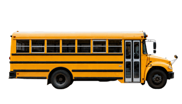 Classic yellow school bus for student transportation