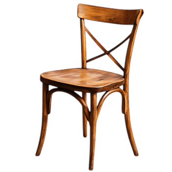 Wooden chair isolated on black background966