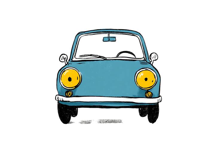 Blue car illustration
