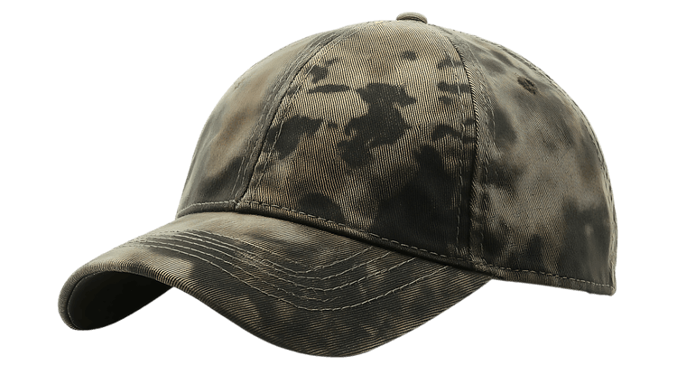 Stylish tie dye camouflage baseball cap.