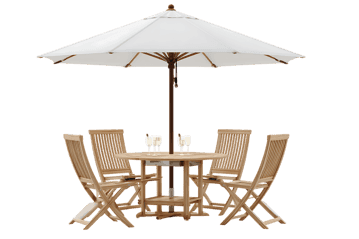 Teak wood patio furniture set with umbrella162