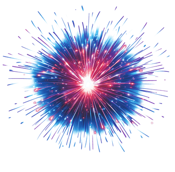 Vibrant explosion of light and color
