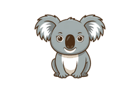Adorable cartoon koala bear illustration