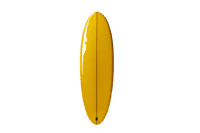 Bright Yellow Surfboard