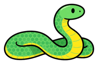 Cartoon green snake illustration430