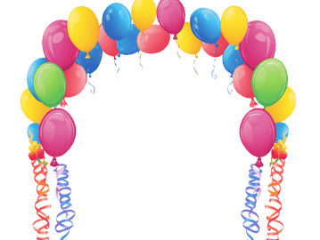 Festive balloon arch for parties and celebrations
