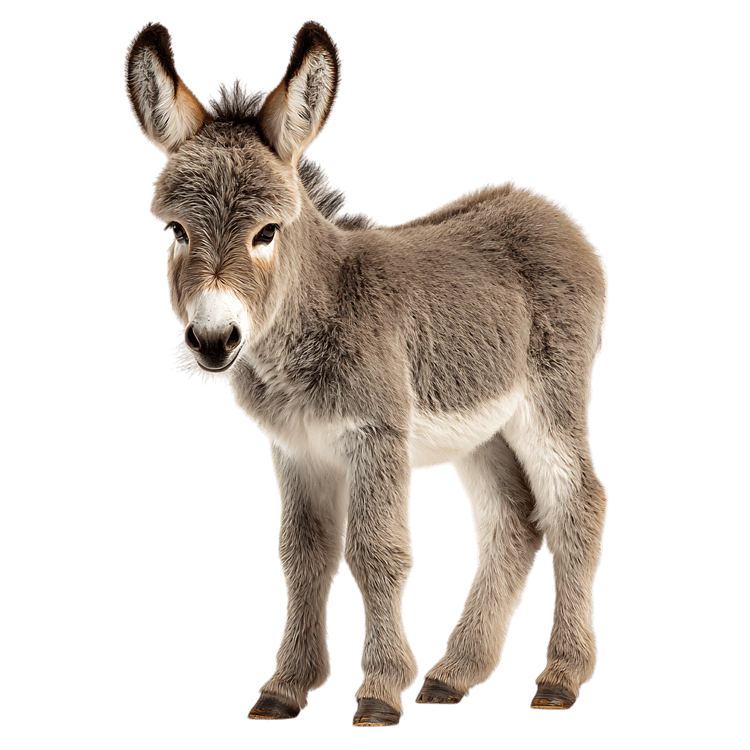 Adorable donkey foal.