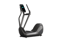 Elliptical machine isolated on black for fitness and exercise.