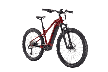 Red electric mountain bike for outdoor adventures and trail riding