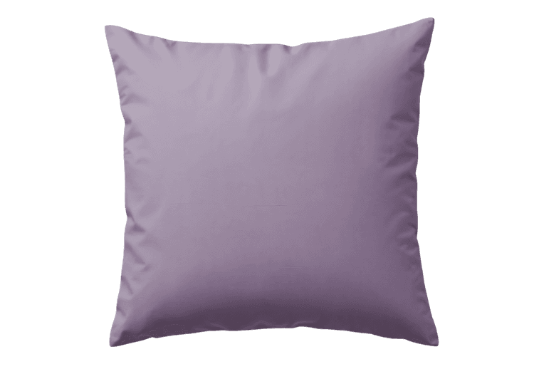 Lilac square cushion soft texture