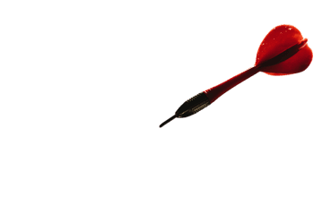 Single red dart isolated on black.  Concept of target, goal, aim, success.