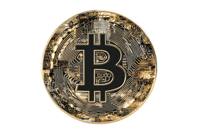 Close up of a Bitcoin cryptocurrency coin824.