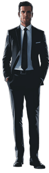 Confident businessman in a suit