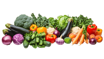 Fresh colorful vegetables and fruits harvest.