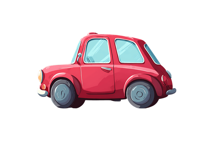 Cartoon red car