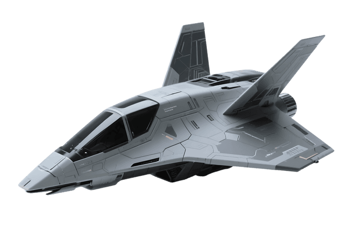 Futuristic fighter jet illustration