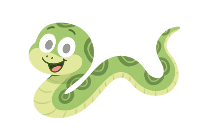 Cartoon green snake illustration509