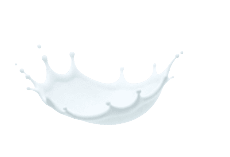 Milk splash on transparent background for dairy products