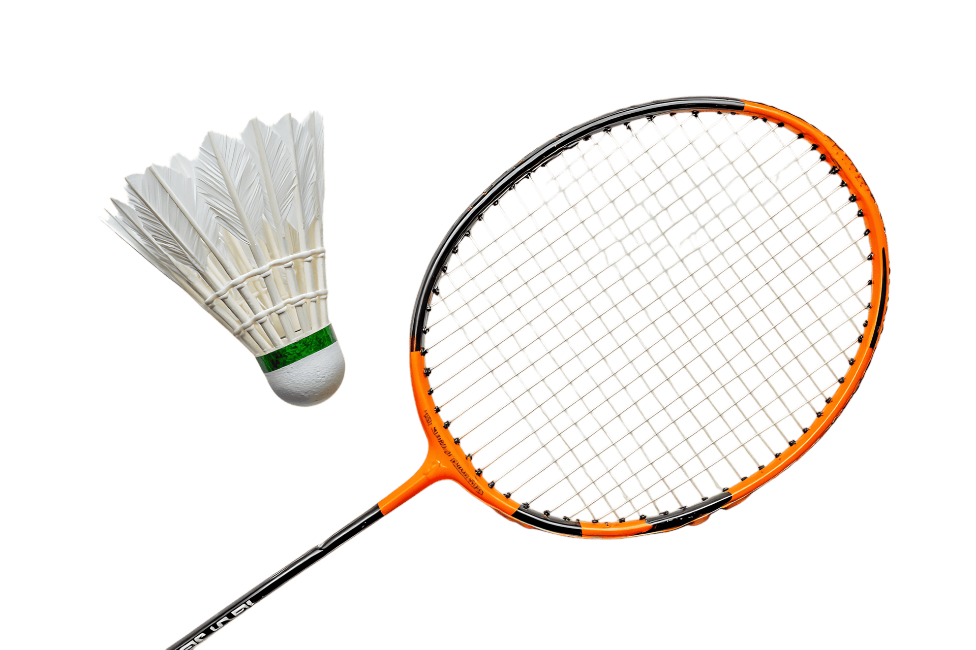Badminton equipment on black background Sport