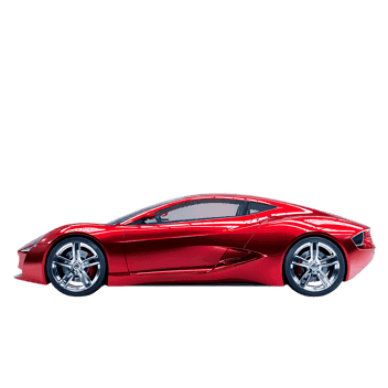Sleek red sports car, side view668.