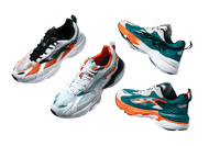 Stylish sneakers footwear sports shoes trendy design