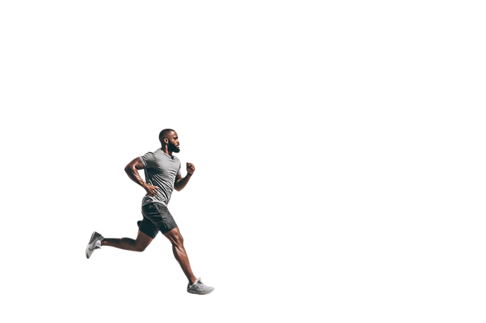 Man running at night, healthy lifestyle concept