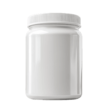 Blank white plastic jar mockup.