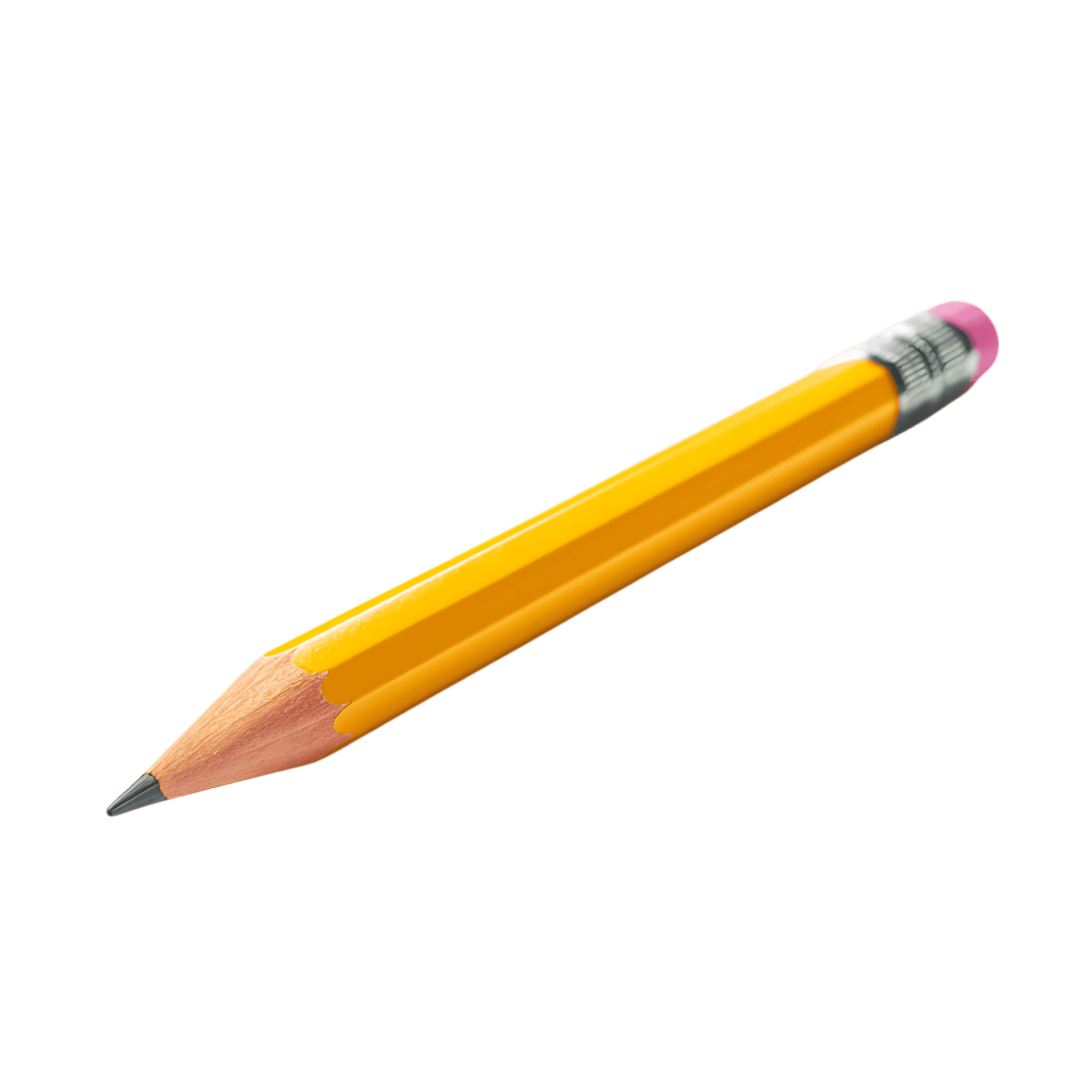 Yellow pencil on black background