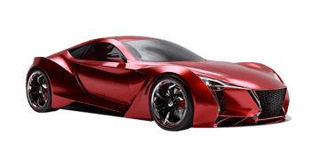 Red modern sports car